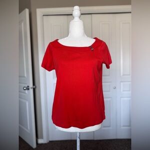 Rafaella Metal Embellished Collar Blouse size Large